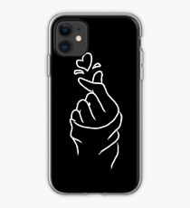 Nettes Herz ~ Weiß auf Schwarzem iPhone-Hülle & Cover