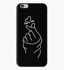 Vinilo o funda para iPhone Corazón lindo ~ blanco sobre negro