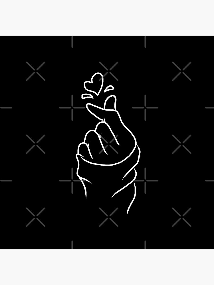 Cute Heart~ White on Black by StarlightDoodle