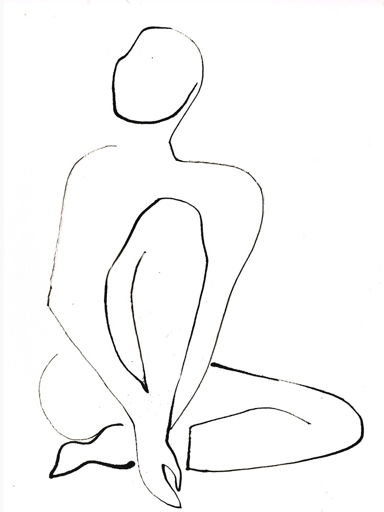 Nude Model Pose Drawing by CatarinaGarcia
