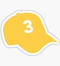 Chance The Rapper "3" Hut Aufkleber - Gelb Sticker