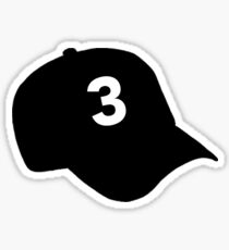 Pegatina Chance The Rapper "3" etiqueta engomada del sombrero - negro