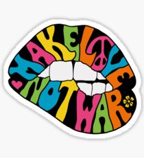 mach Liebe nicht krieg_schwarz version Sticker