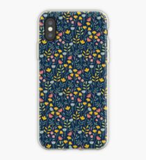 flower, blue iPhone Case