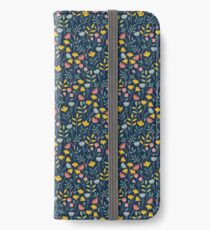 flower, blue iPhone Wallet/Case/Skin