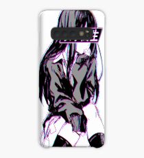 SCHOOLGIRL (Glitch) - Sad Japanese Anime Aesthetic Case/Skin for Samsung Galaxy