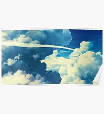 Studio Ghibli Der Wind steigt Anime Landschaft Poster