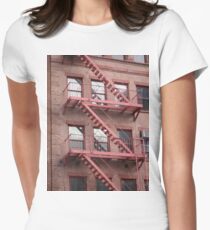 New York, Manhattan, New York City, Skyscraper, tower block, high rise building, tower, block, high rise, building Women's Fitted T-Shirt