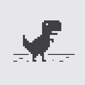 Google Chrome's Dino Art Print  Vintage poster art, Pixel art, Dinosaur  wallpaper