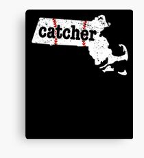 Softball Catchers Shirt Massachusetts Shirt Baseball Catcher Canvas Print