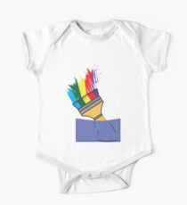 Colorful Paint Brush One Piece - Short Sleeve