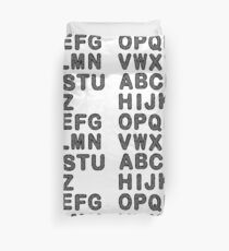 alphabet tshirt Duvet Cover