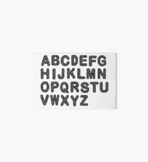 alphabet tshirt Art Board