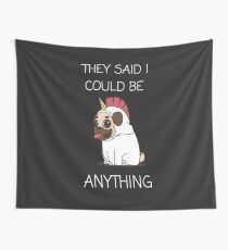 Cute dog unicorn design Wall Tapestry