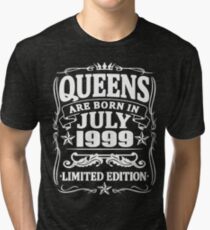 Camiseta de tejido mixto Queens are born in july 1999