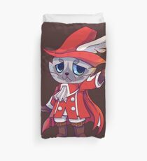Red Mage Fantasy Cat Duvet Cover