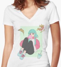 Junkfood Girl Women's Fitted V-Neck T-Shirt