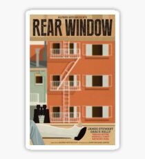Rear Window alternative movie poster Sticker
