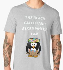 Cool Hawaii penguin beach vacation sun design Men's Premium T-Shirt