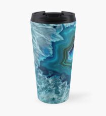 Hübsches aquamarines Aqua-Türkis-Geode-Kristall-Muster Thermobecher