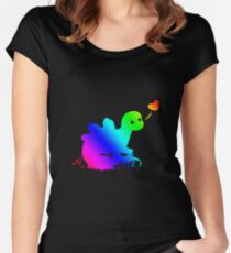 Steve the Stegosaurus Love For All Women's Fitted Scoop T-Shirt