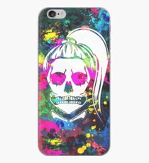Born This Way Neon Paint Skull iPhone Case