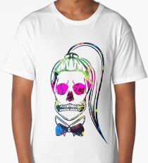 Born This Way Neon Paint Skull Long T-Shirt