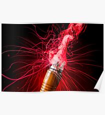 Red Vapor Aufflackern Poster