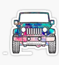 Pegatina Jeep Acuarela