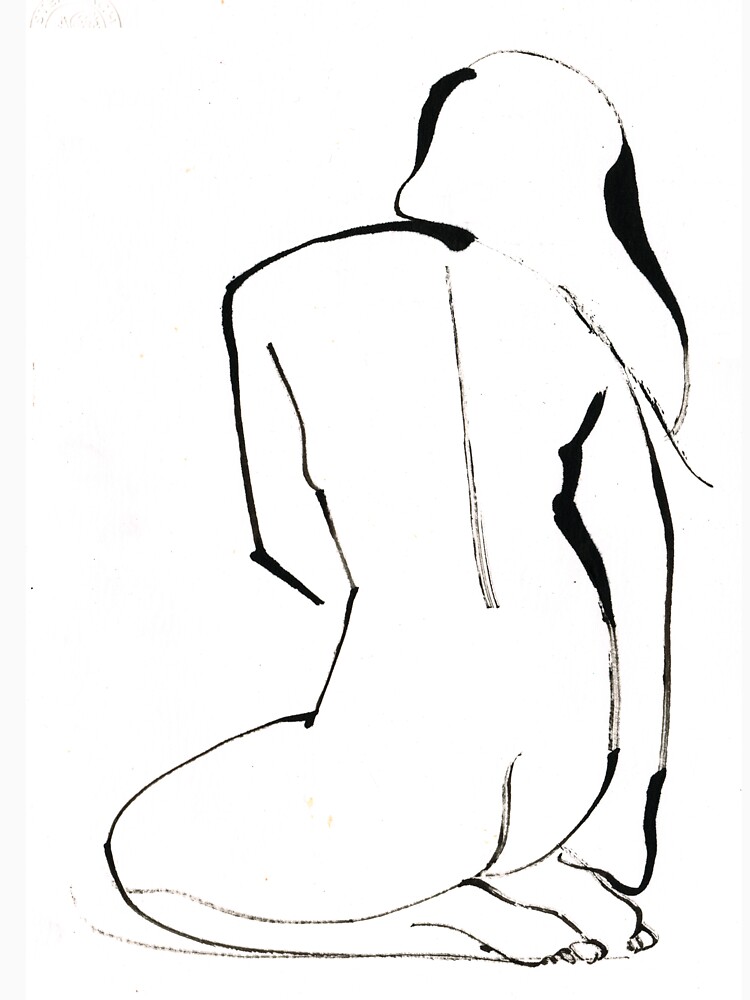 Nude Model Pose Drawing by CatarinaGarcia