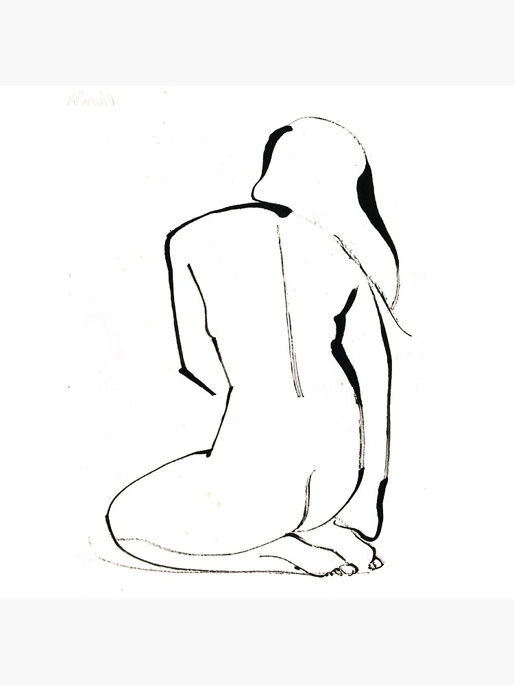 Nude Model Pose Drawing by CatarinaGarcia