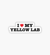 I Heart My Yellow Lab Sticker