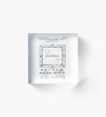 Monopoly Game Patent Black Acrylic Block