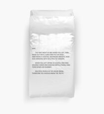 the note Duvet Cover