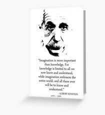 Tarjeta de felicitación Albert Einstein Imagination
