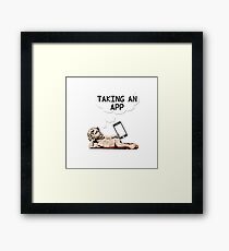 taking an app siesta Framed Print