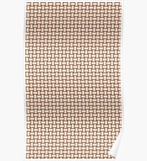 Tan basket weave pattern Poster