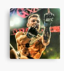 Conor McGregor Middle Finger Design Metal Print