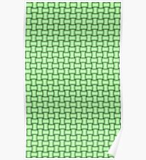 Green basket Weave Pattern Poster