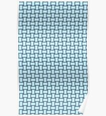 Blue Basket Weave Graphic Poster