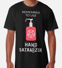 Lustiger satanischer Handdesinfizierer mit Pentagram Longshirt