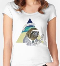 Live slow - Die Whenever Women's Fitted Scoop T-Shirt