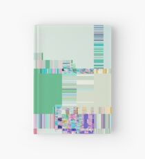 Abstract lines and colour green Hardcover Journal
