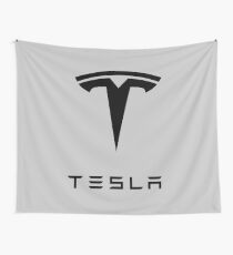 TESLA - Black Wall Tapestry