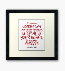 In Your Heart Quote - Winnie the Pooh Framed Print