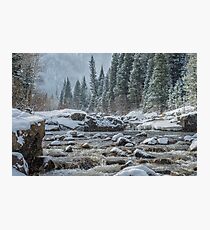Spring Snowstorm Poudre River Photographic Print