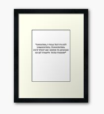 Archer - Lemoncurd, Woodhouse! #ClassicArcher - Awesome tshirt or mug! Framed Print