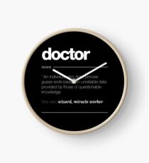 Doctor Definition Gift - Funny Job Quote Tee Clock