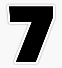 Number 7 seven Sticker