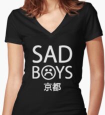 Yung Lean Sad Boys logo Women's Fitted V-Neck T-Shirt